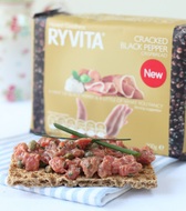 Ryvita Cracked Black Pepper with Steak Tartare
