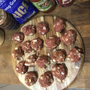 mid-week meals with Dolmio chilli con carne meatballs before browning Lunchbox World